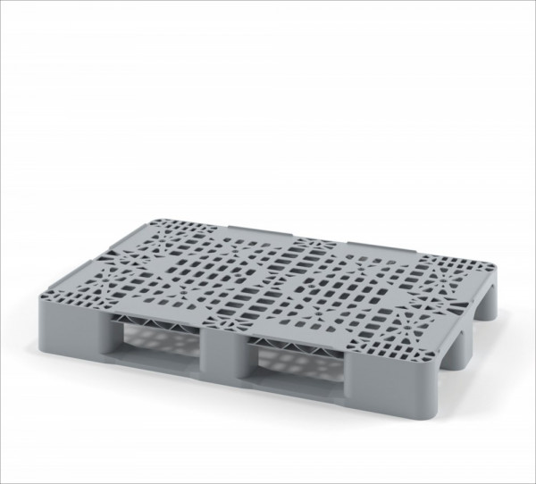 Универсальный перфорированный  пластиковый поддон на трёх полозьях 1200х800х150