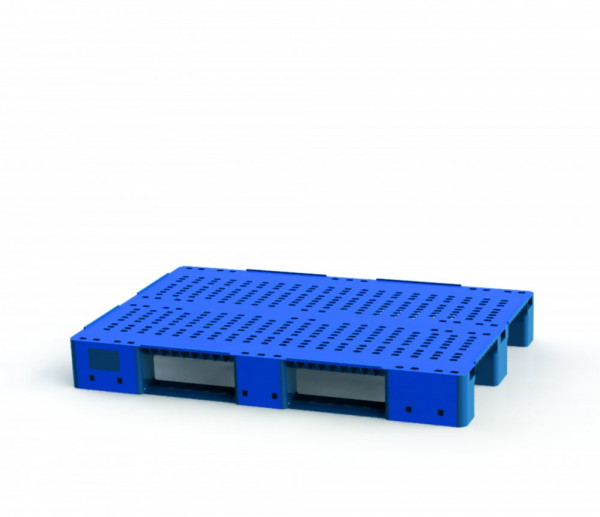 Усиленный перфорированный поддон на трёх полозьях 1200x800x150